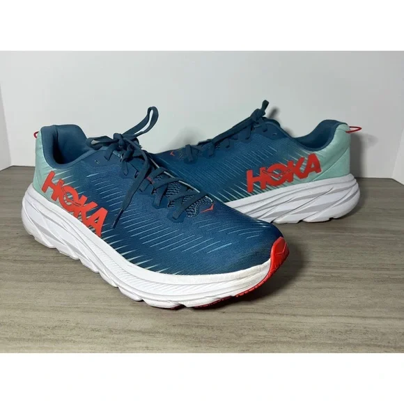 Hoka ONE ONE Rincon 3 MENS Running Shoe Blue Orange Size 12